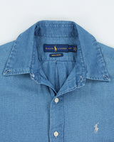 Vintage Ralph Lauren Indigo Oxford Short Sleeve Shirt - S