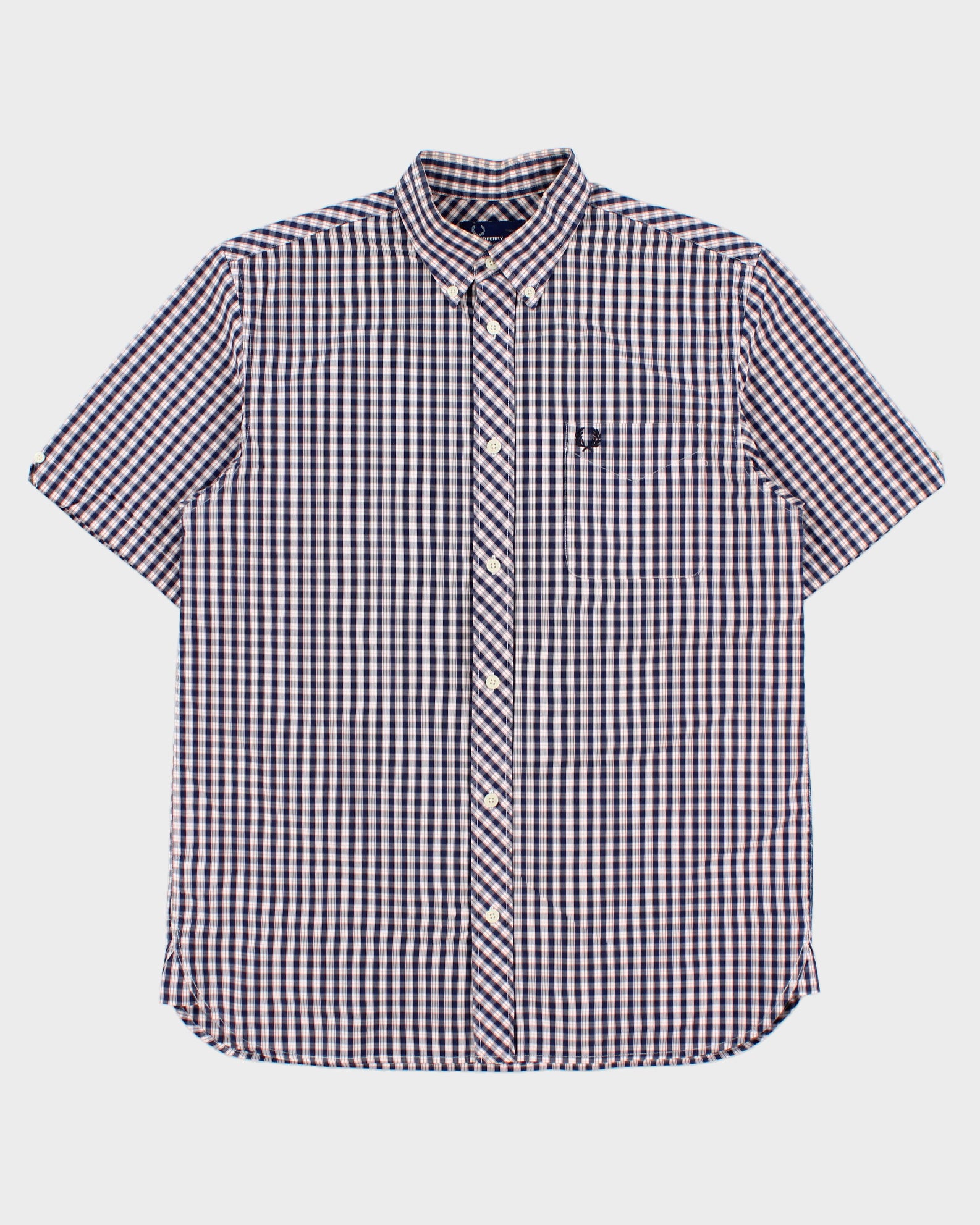 Vintage Fred Perry Plaid Classic Short Sleeve Shirt - M
