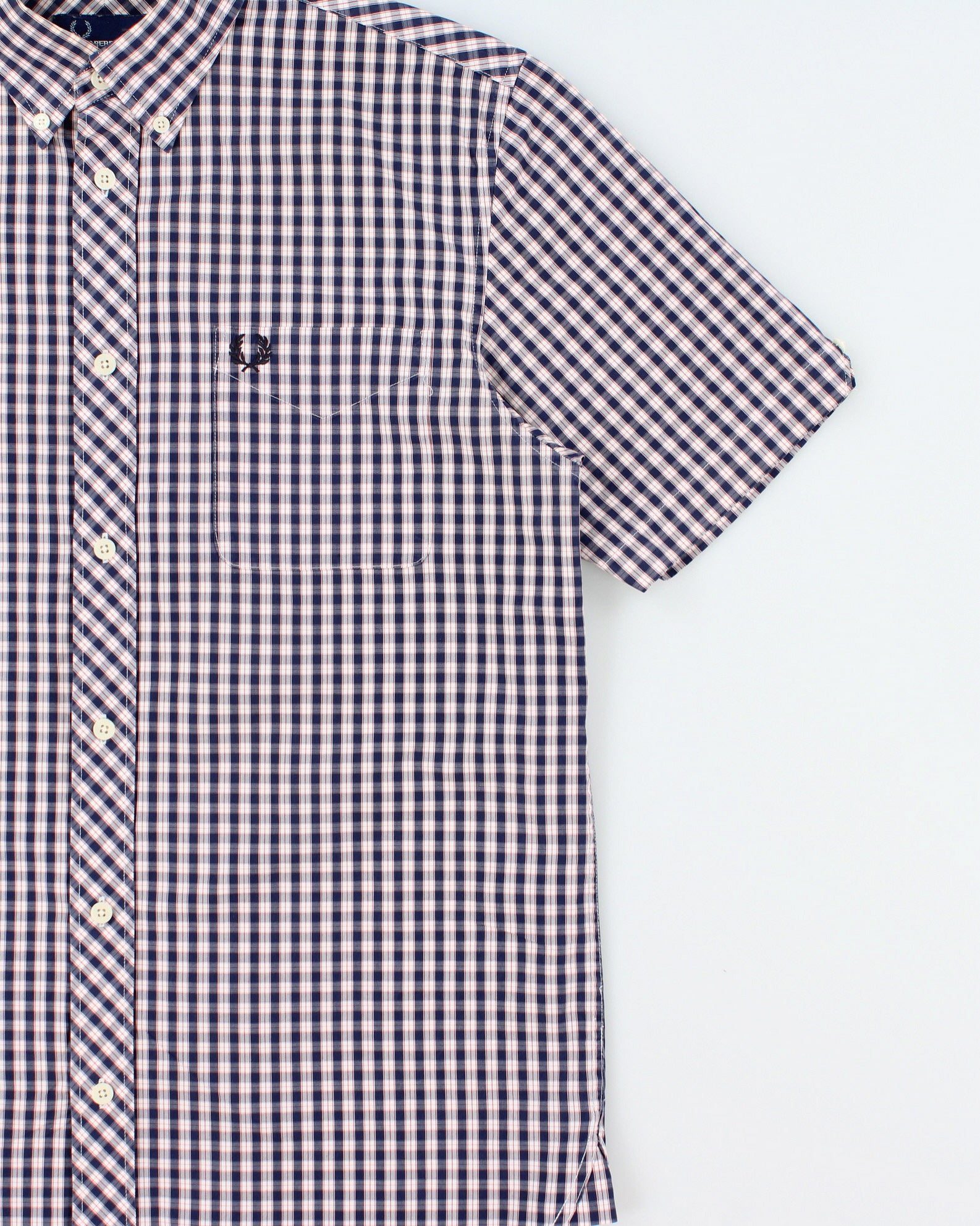 Vintage Fred Perry Plaid Classic Short Sleeve Shirt - M