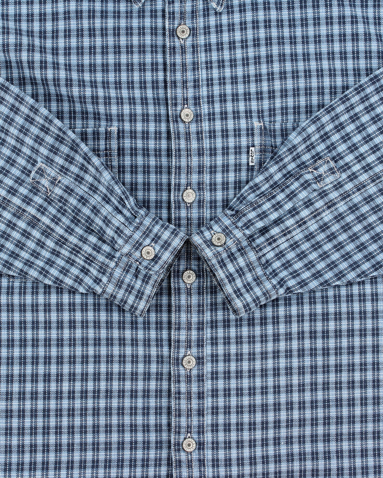 Vintage 1990s Levi's White Tab Checked Heavyweight Long Sleeve Shirt - L