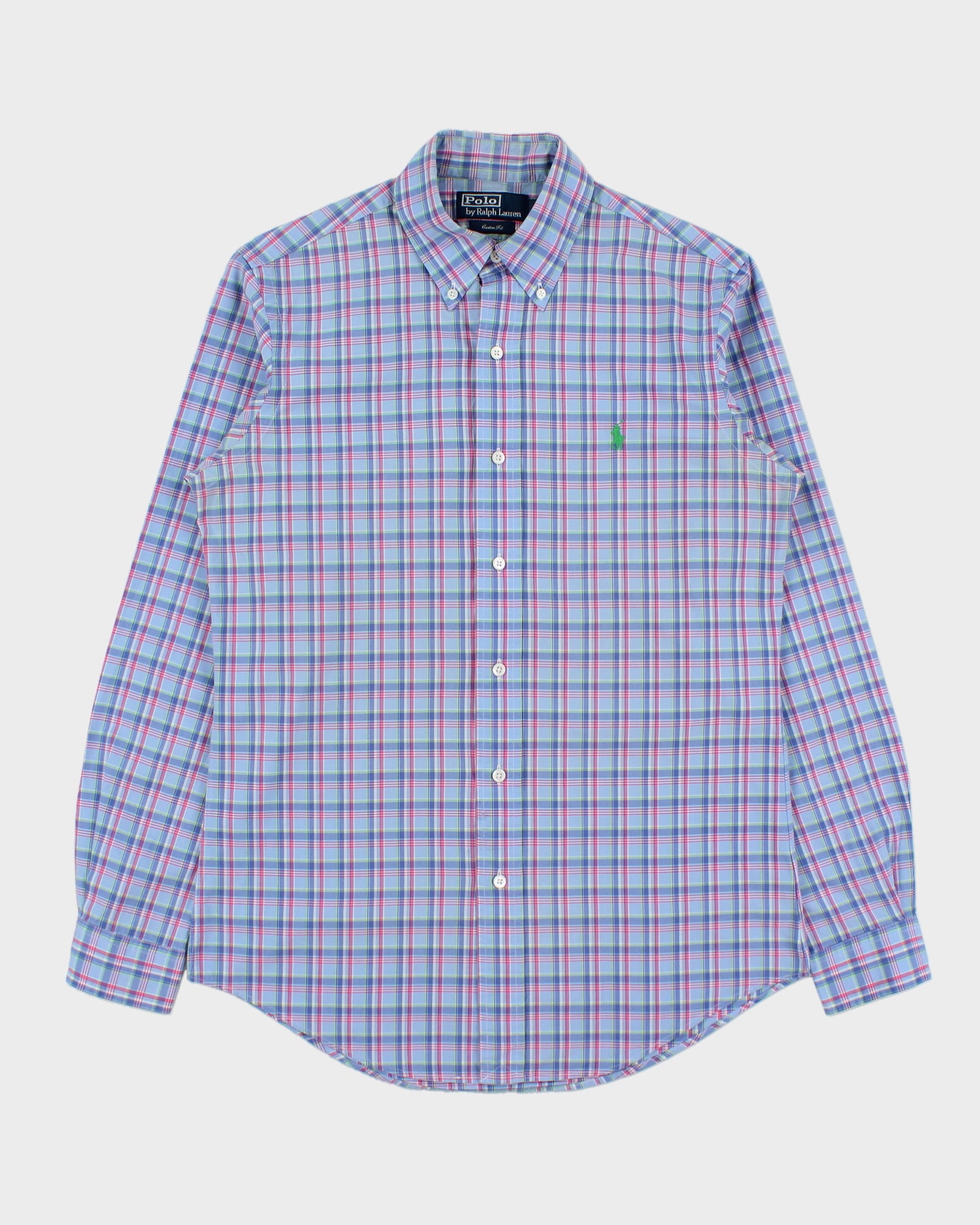 Vintage Y2K 00s Polo Ralph Lauren Plaid Custom Fit Long Sleeve Shirt - S