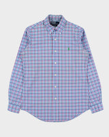 Vintage Y2K 00s Polo Ralph Lauren Plaid Custom Fit Long Sleeve Shirt - S