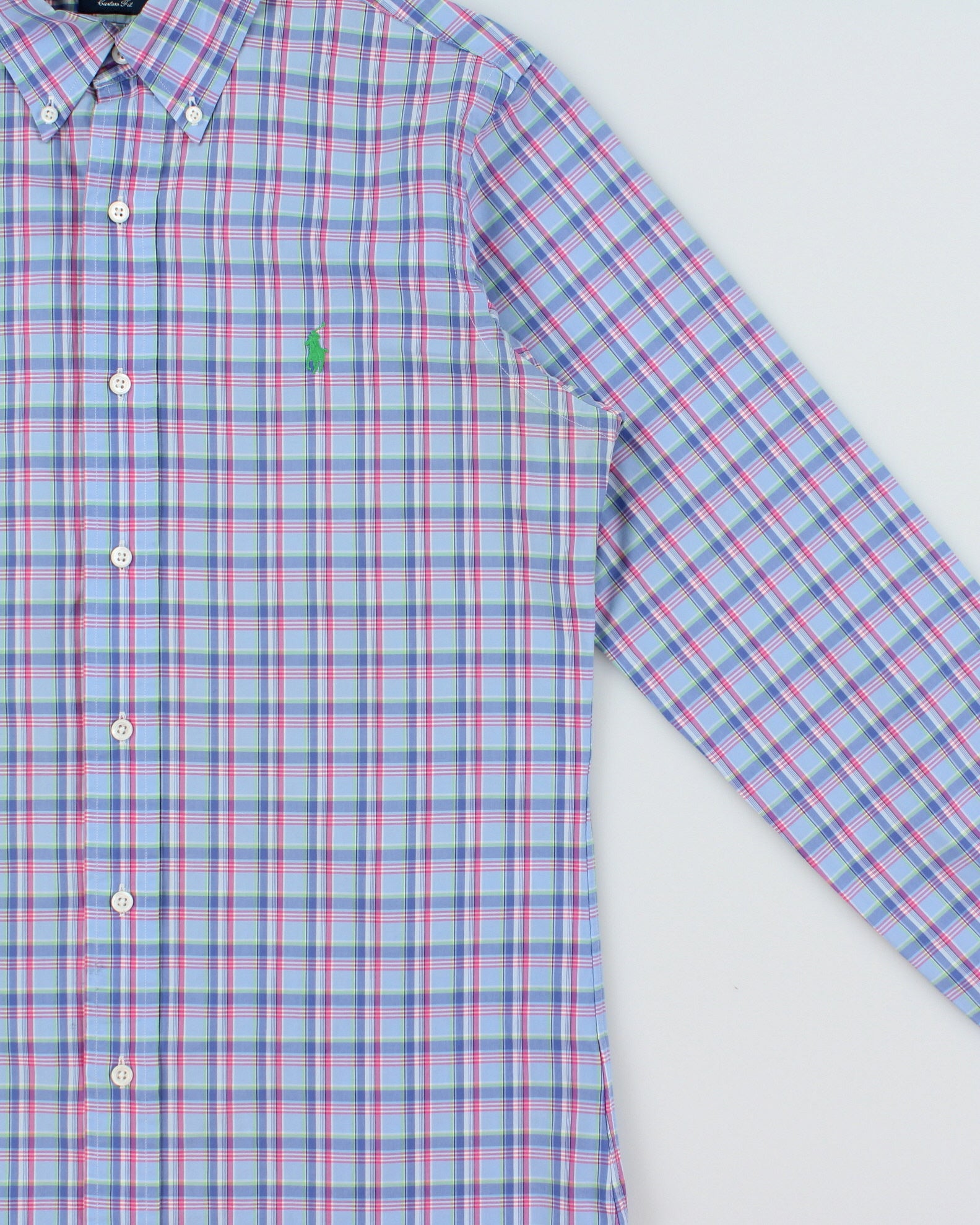Vintage Y2K 00s Polo Ralph Lauren Plaid Custom Fit Long Sleeve Shirt - S