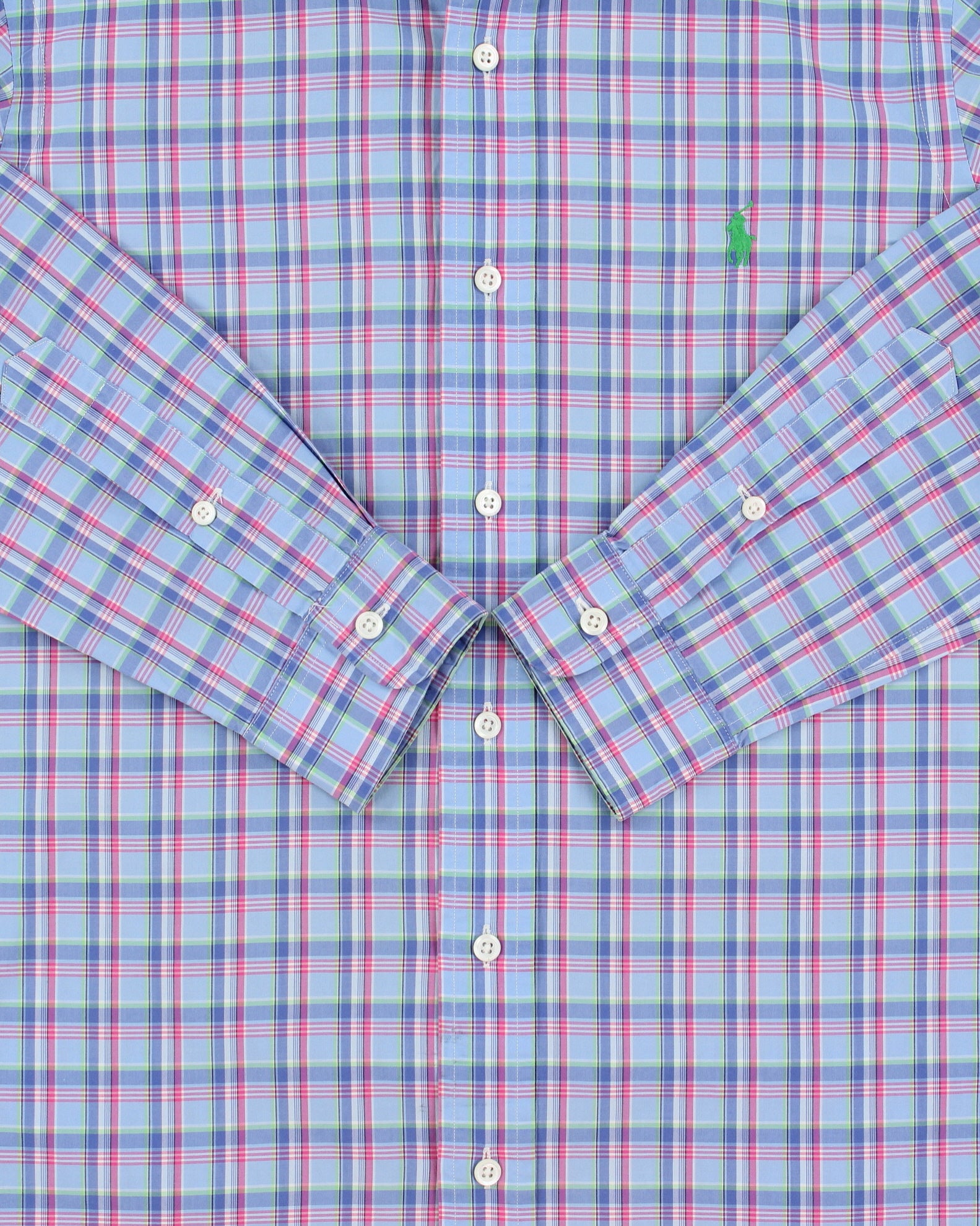 Vintage Y2K 00s Polo Ralph Lauren Plaid Custom Fit Long Sleeve Shirt - S