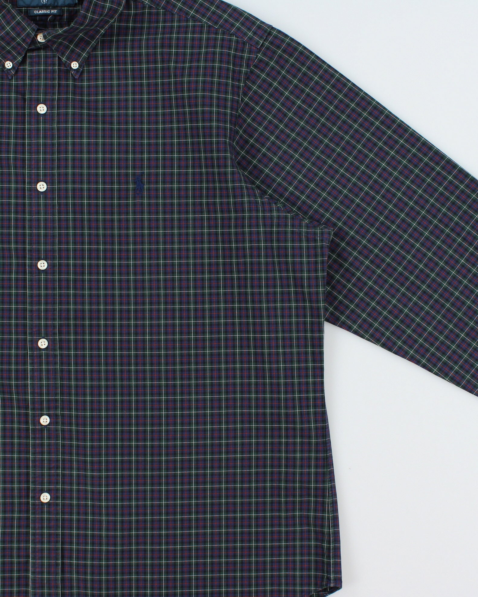 Vintage Y2K 00s Polo Ralph Lauren Tartan Classic Fit Long Sleeve Shirt - XL