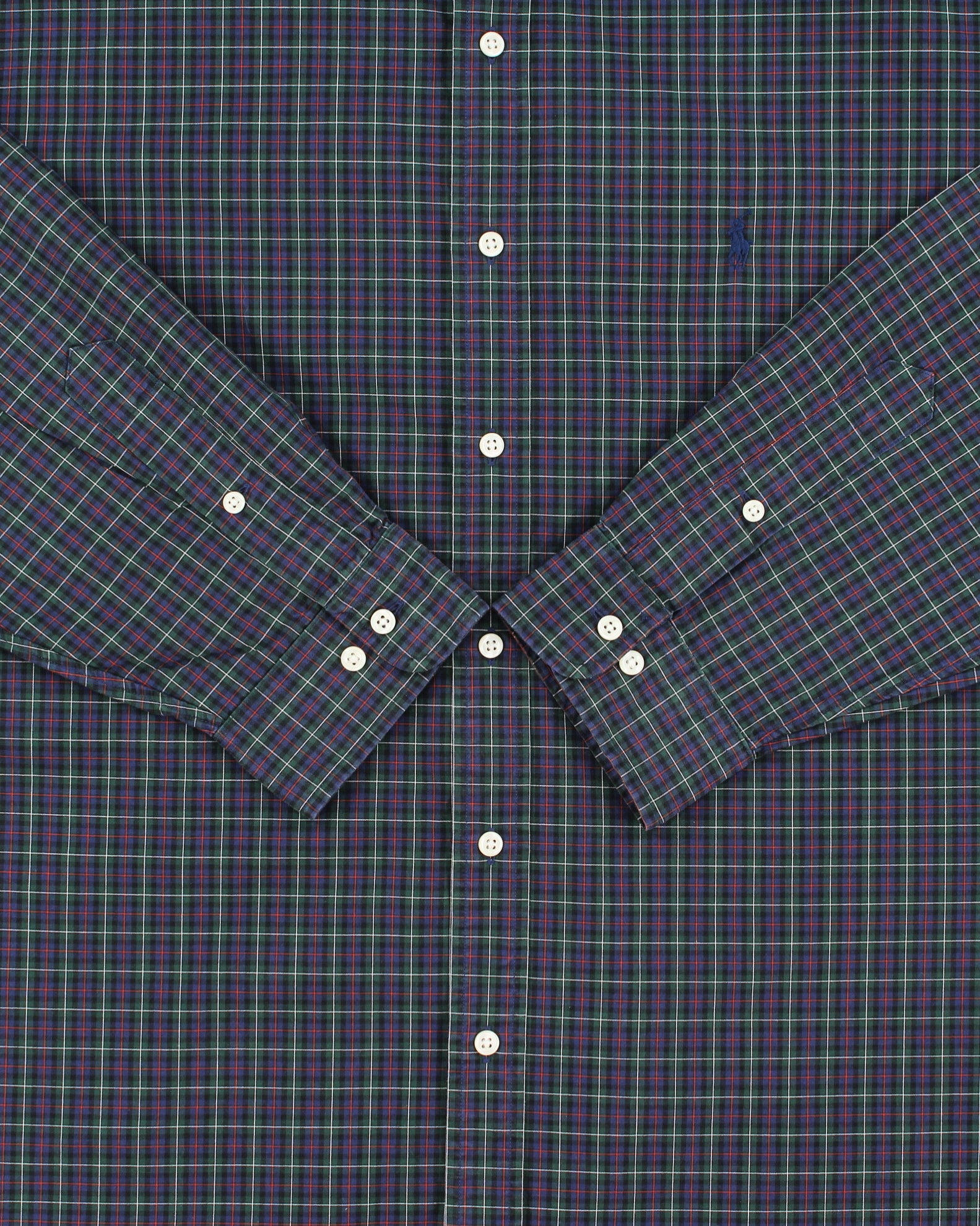 Vintage Y2K 00s Polo Ralph Lauren Tartan Classic Fit Long Sleeve Shirt - XL