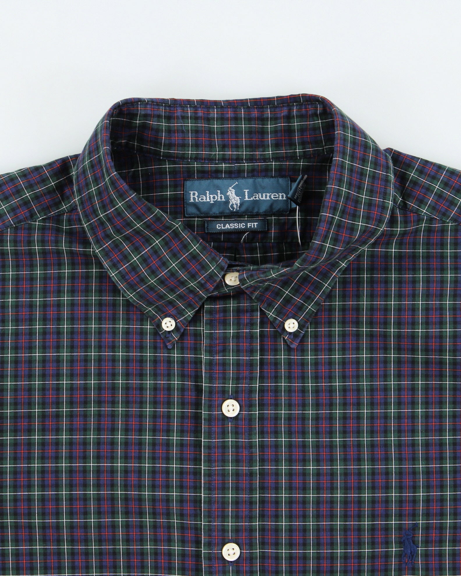 Vintage Y2K 00s Polo Ralph Lauren Tartan Classic Fit Long Sleeve Shirt - XL