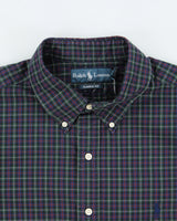Vintage Y2K 00s Polo Ralph Lauren Tartan Classic Fit Long Sleeve Shirt - XL