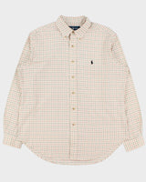 Vintage Y2K 00s Polo Ralph Lauren Windowpane Check Classic Fit Long Sleeve Shirt - L