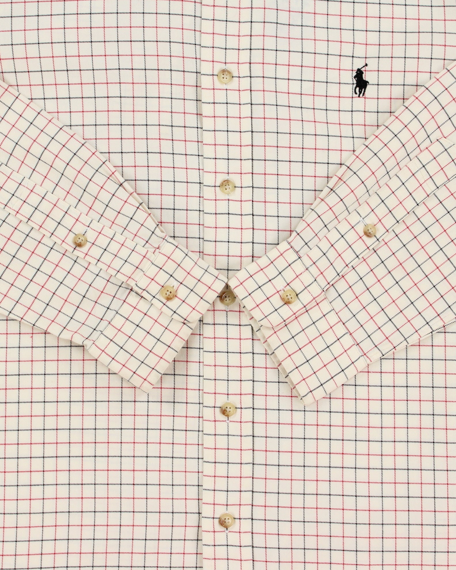 Vintage Y2K 00s Polo Ralph Lauren Windowpane Check Classic Fit Long Sleeve Shirt - L