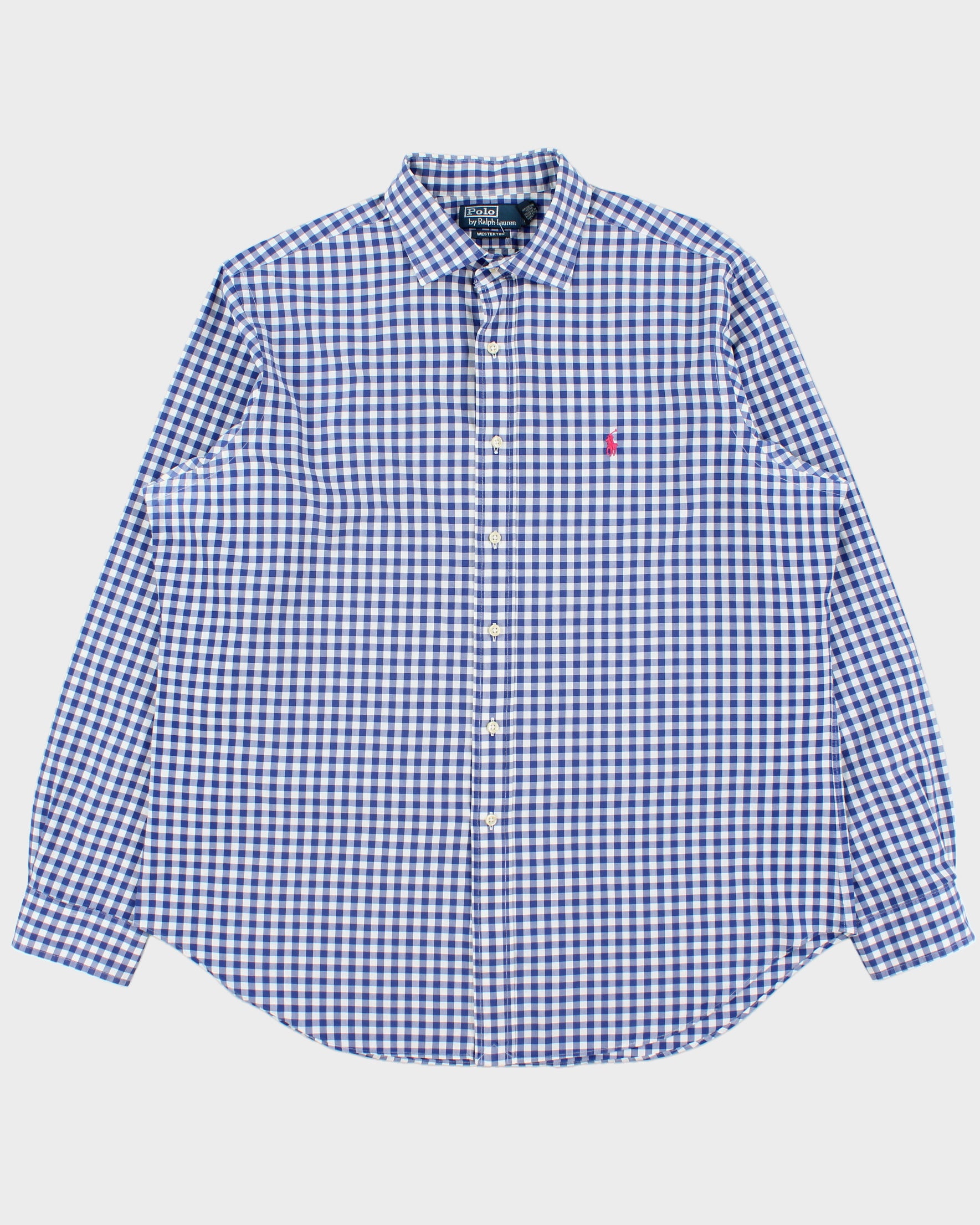 Vintage Y2K 00s Polo Ralph Lauren Gingham Long Sleeve Westerton Shirt - XL