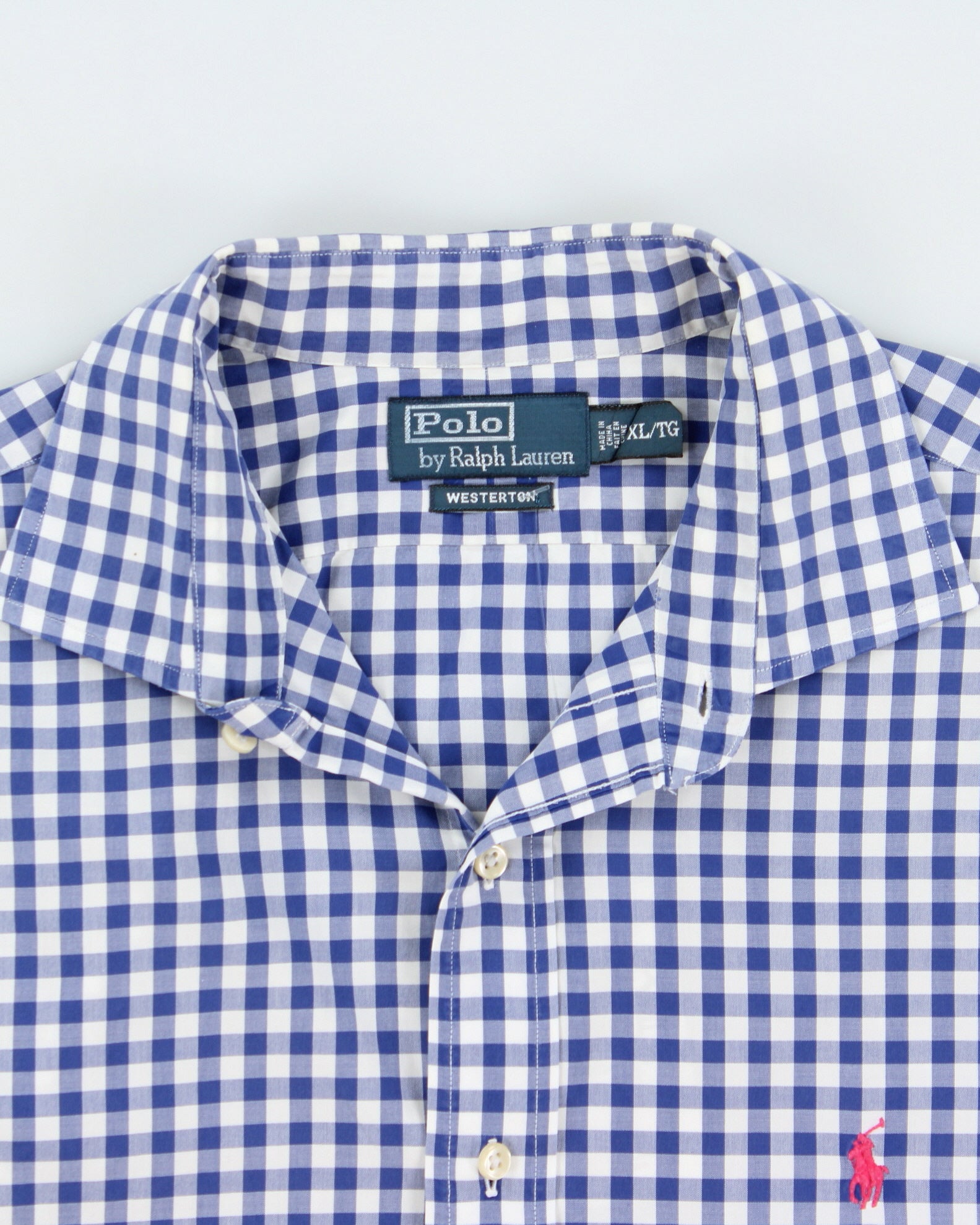Vintage Y2K 00s Polo Ralph Lauren Gingham Long Sleeve Westerton Shirt - XL