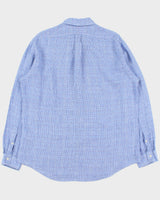 Vintage Ralph Lauren Houndstooth Gingham Linen Classic Fit Long Sleeve Shirt - XL