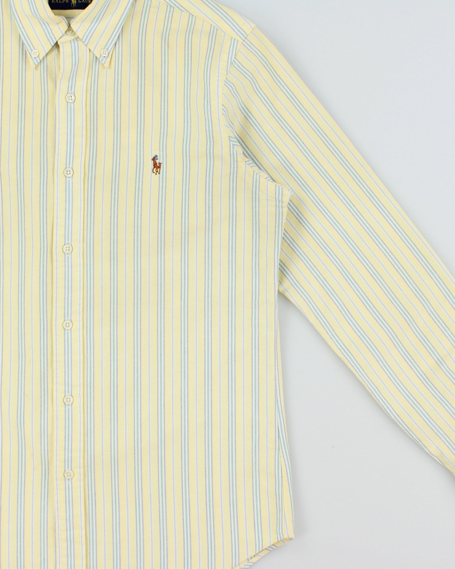 Vintage Ralph Lauren Striped Classic Long Sleeve Oxford Shirt - S