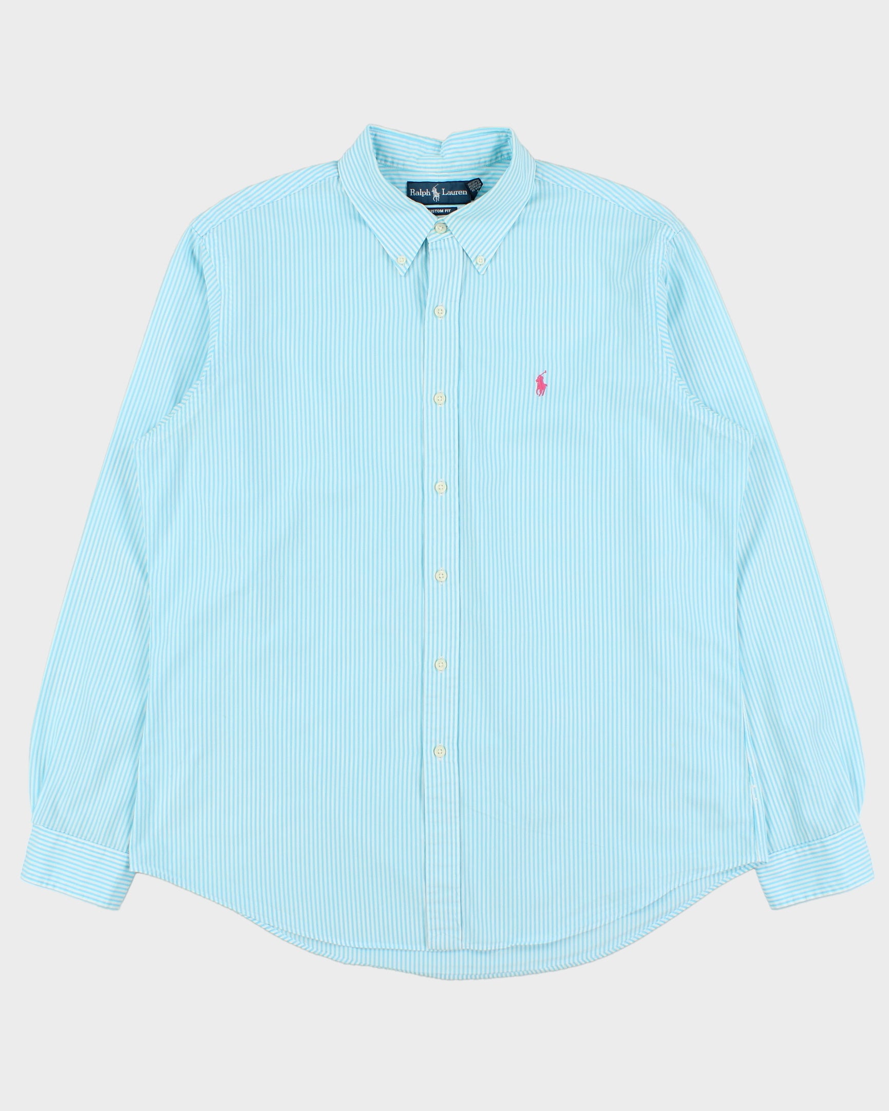 Vintage Y2K 00s Ralph Lauren Striped Custom Fit Long Sleeve Shirt - XL