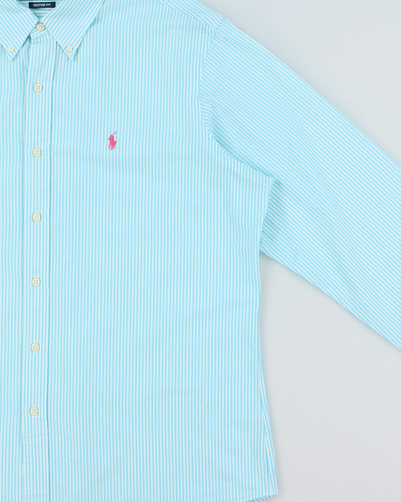 Vintage Y2K 00s Ralph Lauren Striped Custom Fit Long Sleeve Shirt - XL