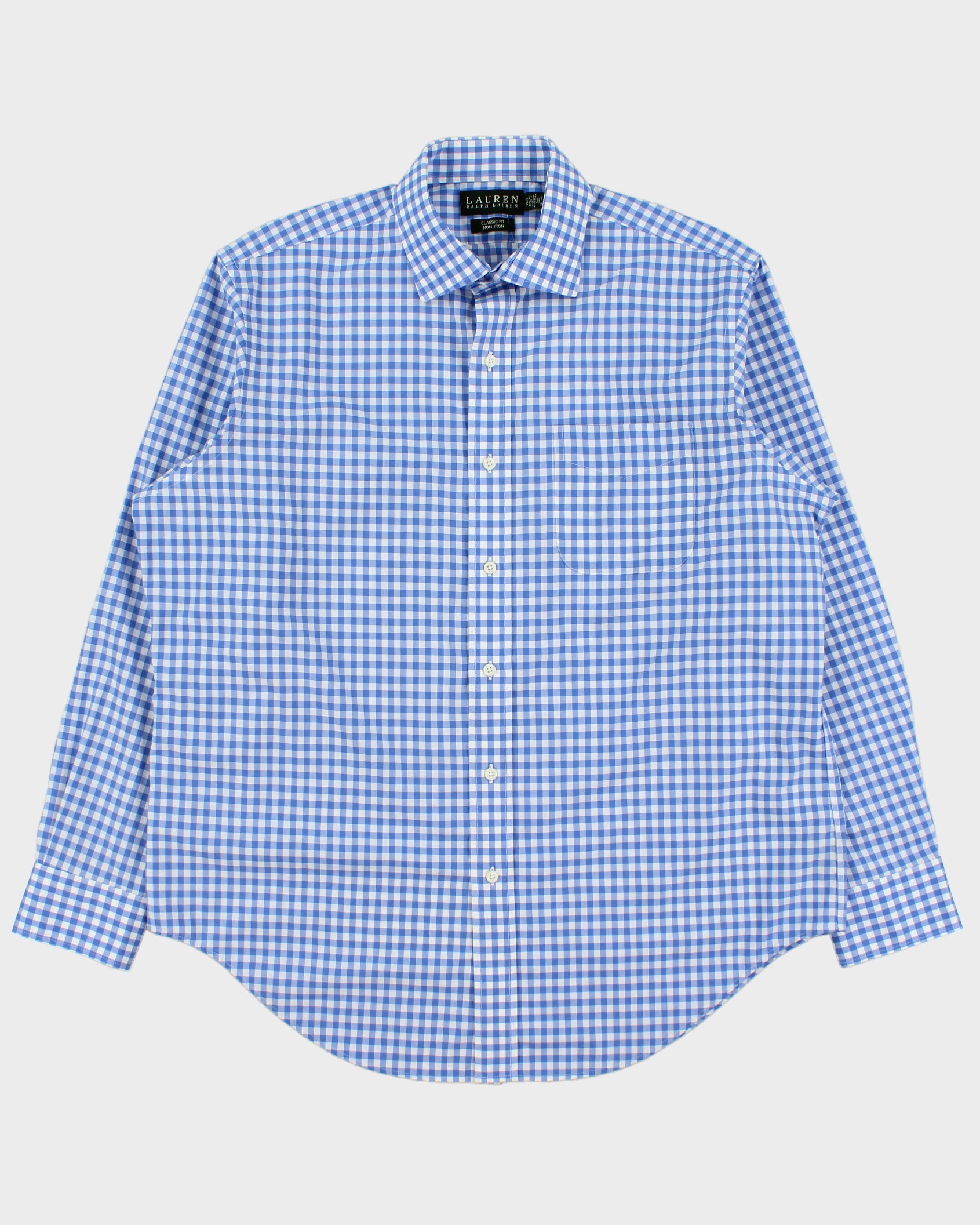 Vintage Y2K 00s Lauren Ralph Lauren Gingham Classic Fit Long Sleeve Shirt - XL