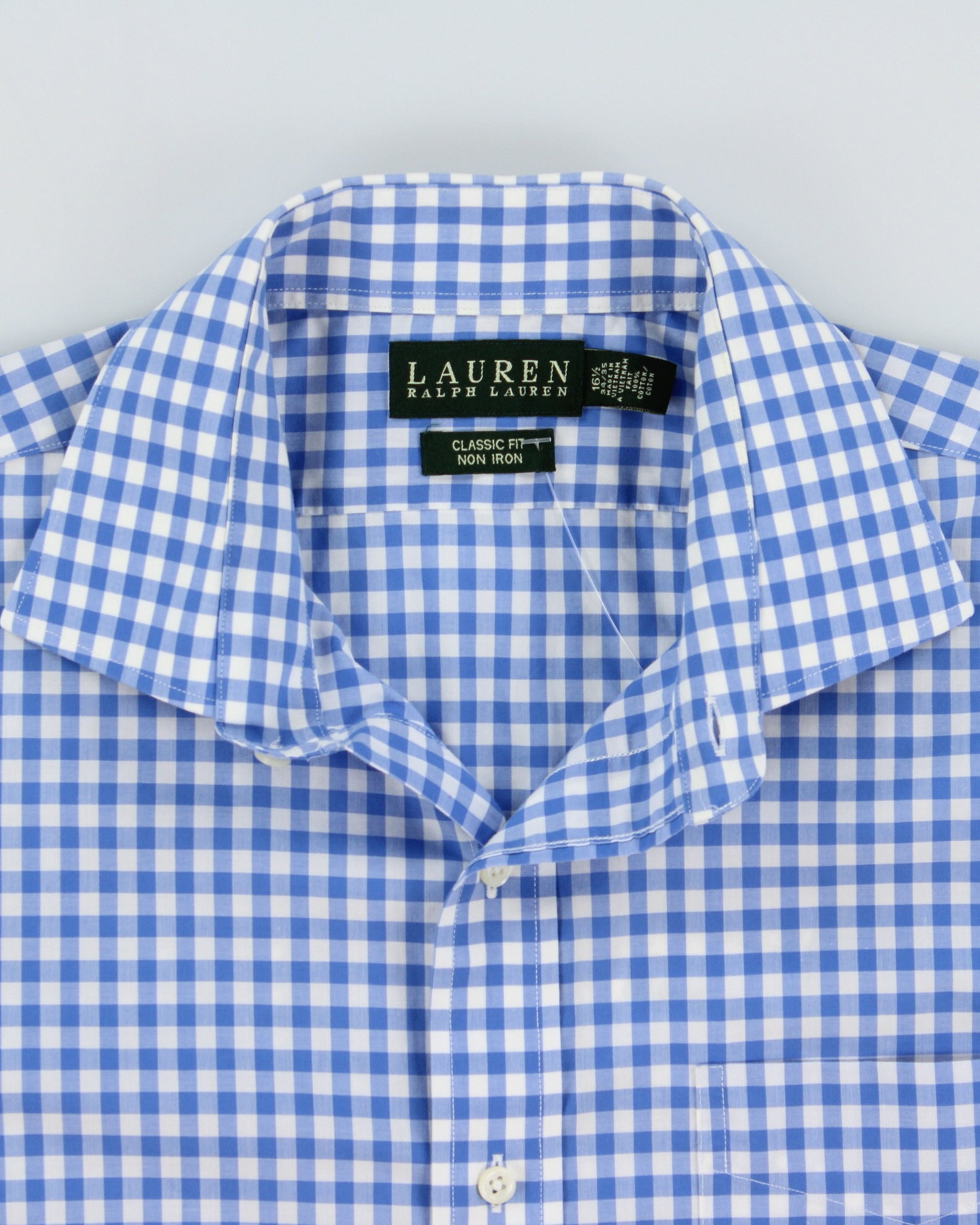 Vintage Y2K 00s Lauren Ralph Lauren Gingham Classic Fit Long Sleeve Shirt - XL