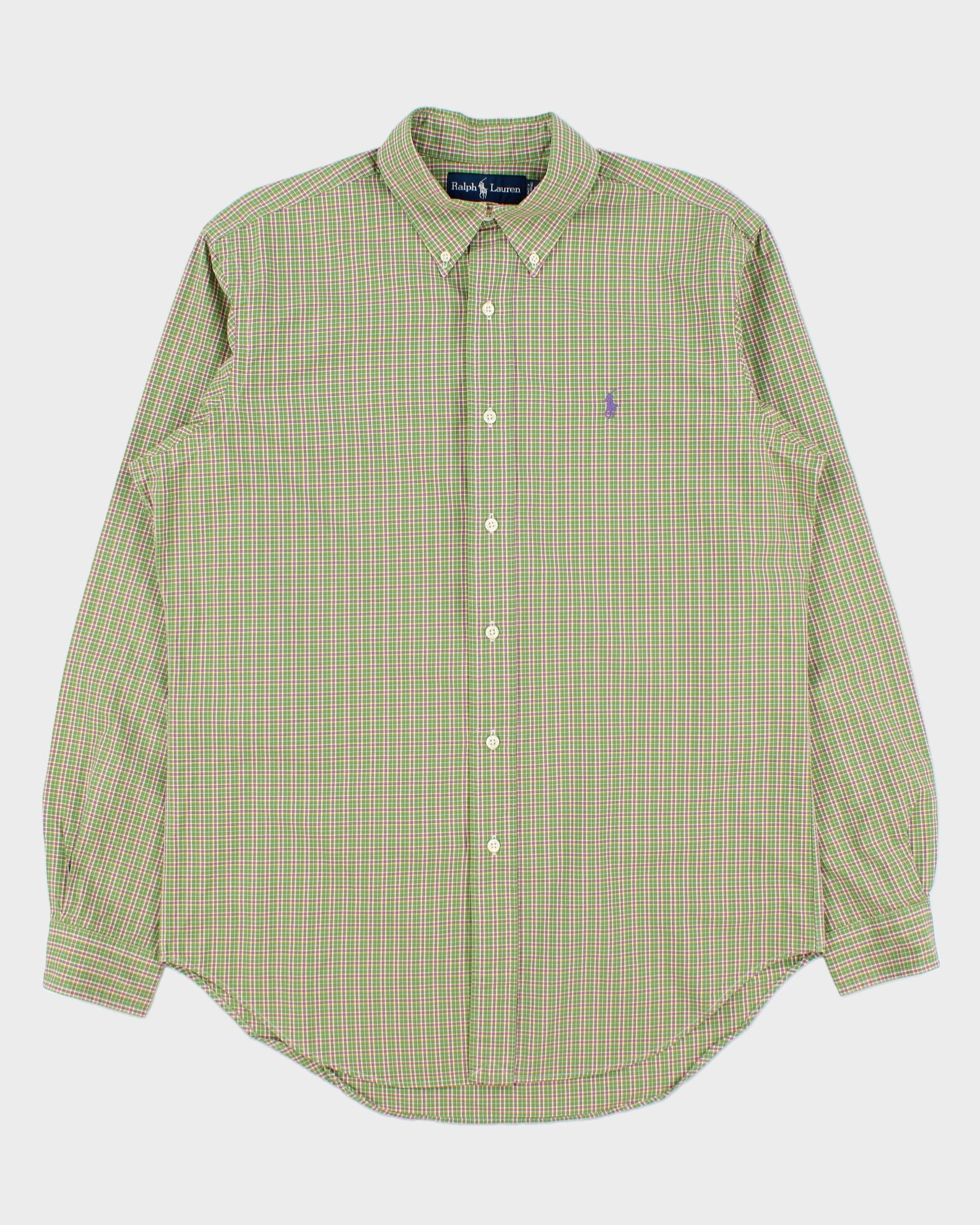 Vintage Y2K 00s Polo Ralph Lauren Plaid Classic Fit Long Sleeve Shirt - M
