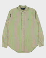 Vintage Y2K 00s Polo Ralph Lauren Plaid Classic Fit Long Sleeve Shirt - M