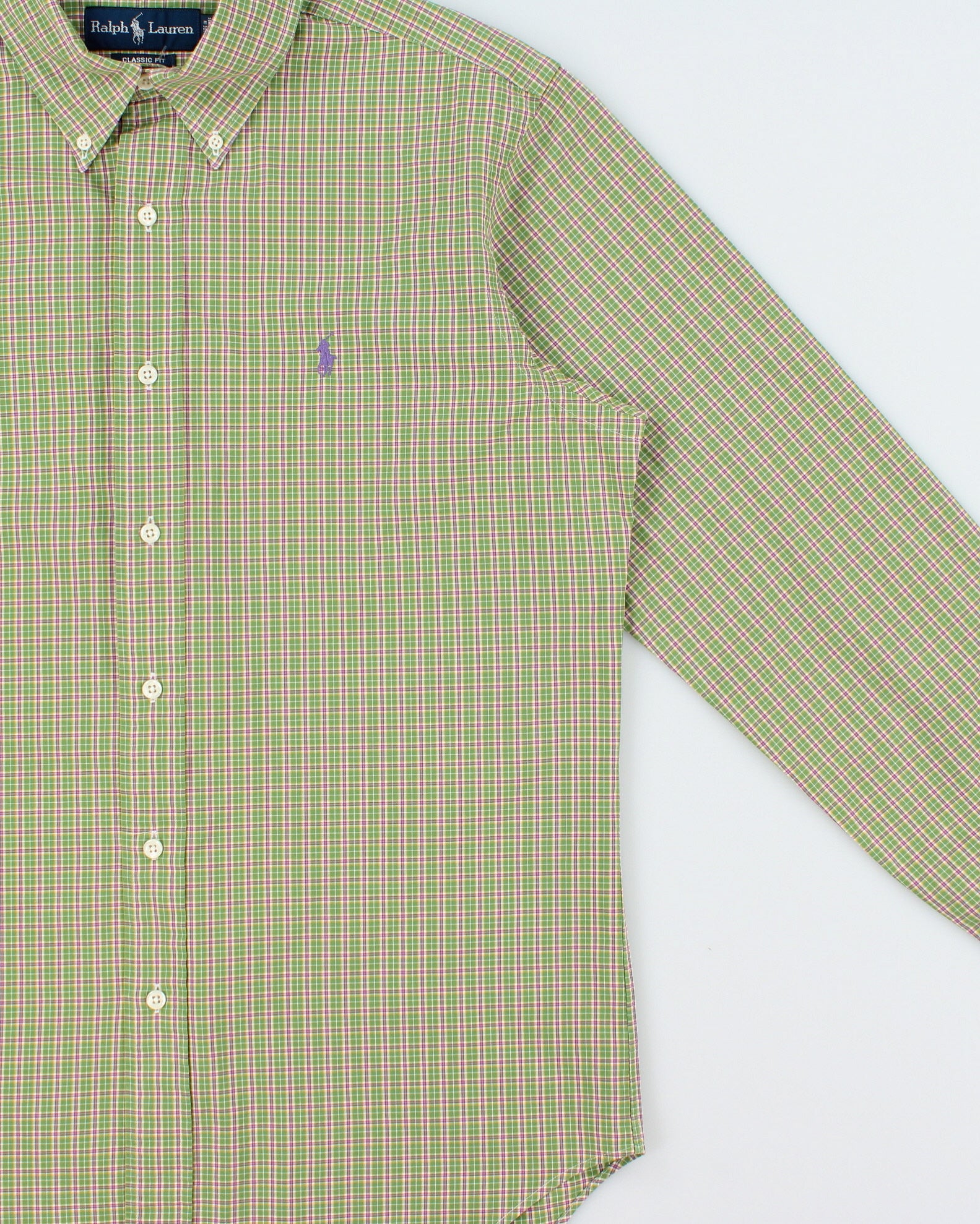 Vintage Y2K 00s Polo Ralph Lauren Plaid Classic Fit Long Sleeve Shirt - M