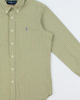 Vintage Y2K 00s Polo Ralph Lauren Plaid Classic Fit Long Sleeve Shirt - M