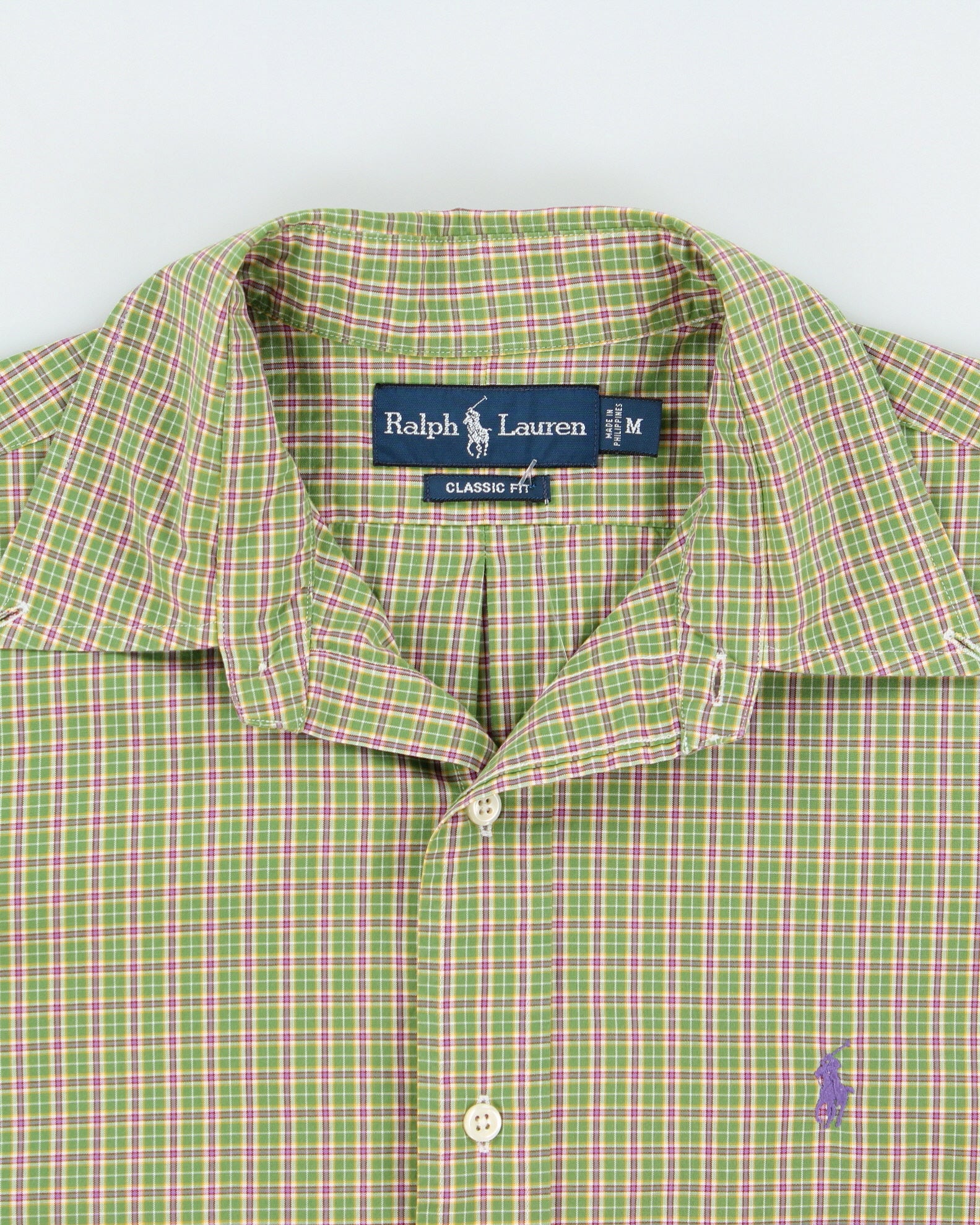 Vintage Y2K 00s Polo Ralph Lauren Plaid Classic Fit Long Sleeve Shirt - M