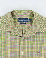 Vintage Y2K 00s Polo Ralph Lauren Plaid Classic Fit Long Sleeve Shirt - M
