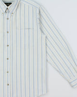 Vintage Y2K 00s Eddie Bauer Striped Relaxed Fit Long Sleeve Shirt - L