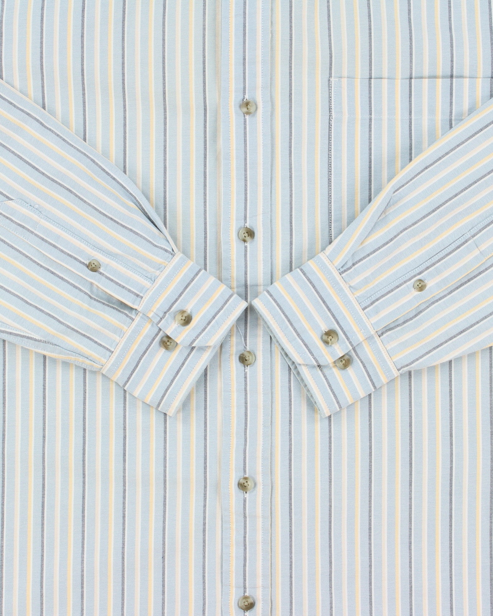 Vintage Y2K 00s Eddie Bauer Striped Relaxed Fit Long Sleeve Shirt - L