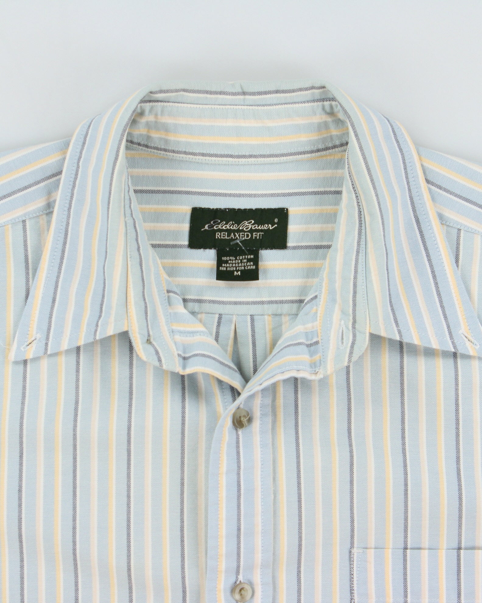 Vintage Y2K 00s Eddie Bauer Striped Relaxed Fit Long Sleeve Shirt - L