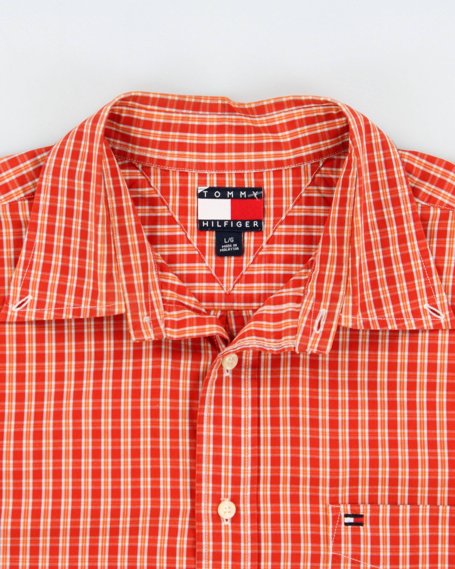 Vintage Y2K 00s Tommy Hilfiger Tartan Plaid Long Sleeve Shirt - L