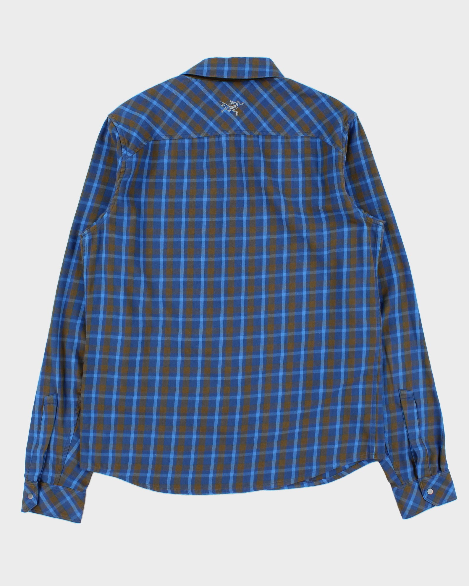 Arc'teryx 'Bernal' Plaid Snap Button Long Sleeve Technical Shirt - M