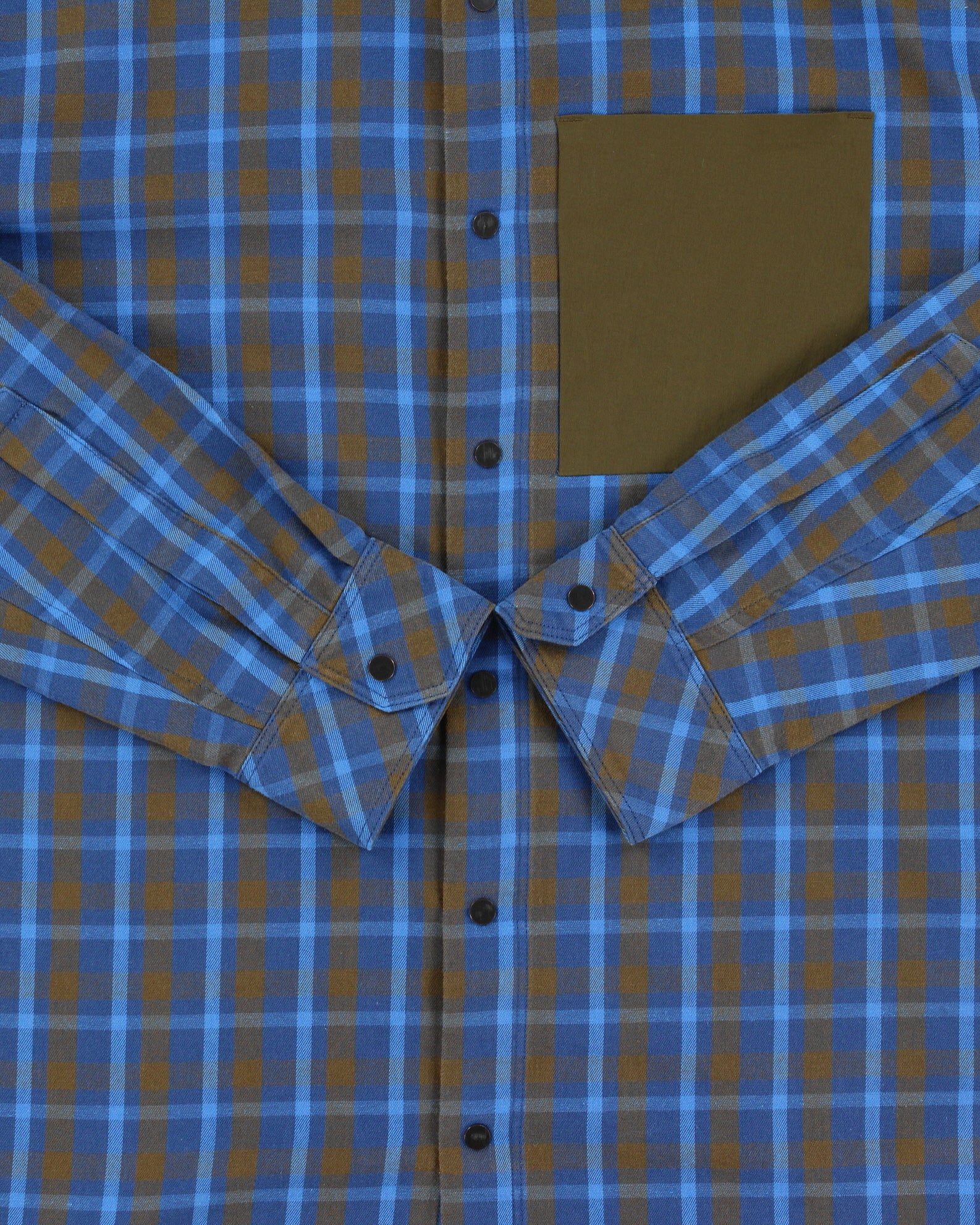 Arc'teryx 'Bernal' Plaid Snap Button Long Sleeve Technical Shirt - M