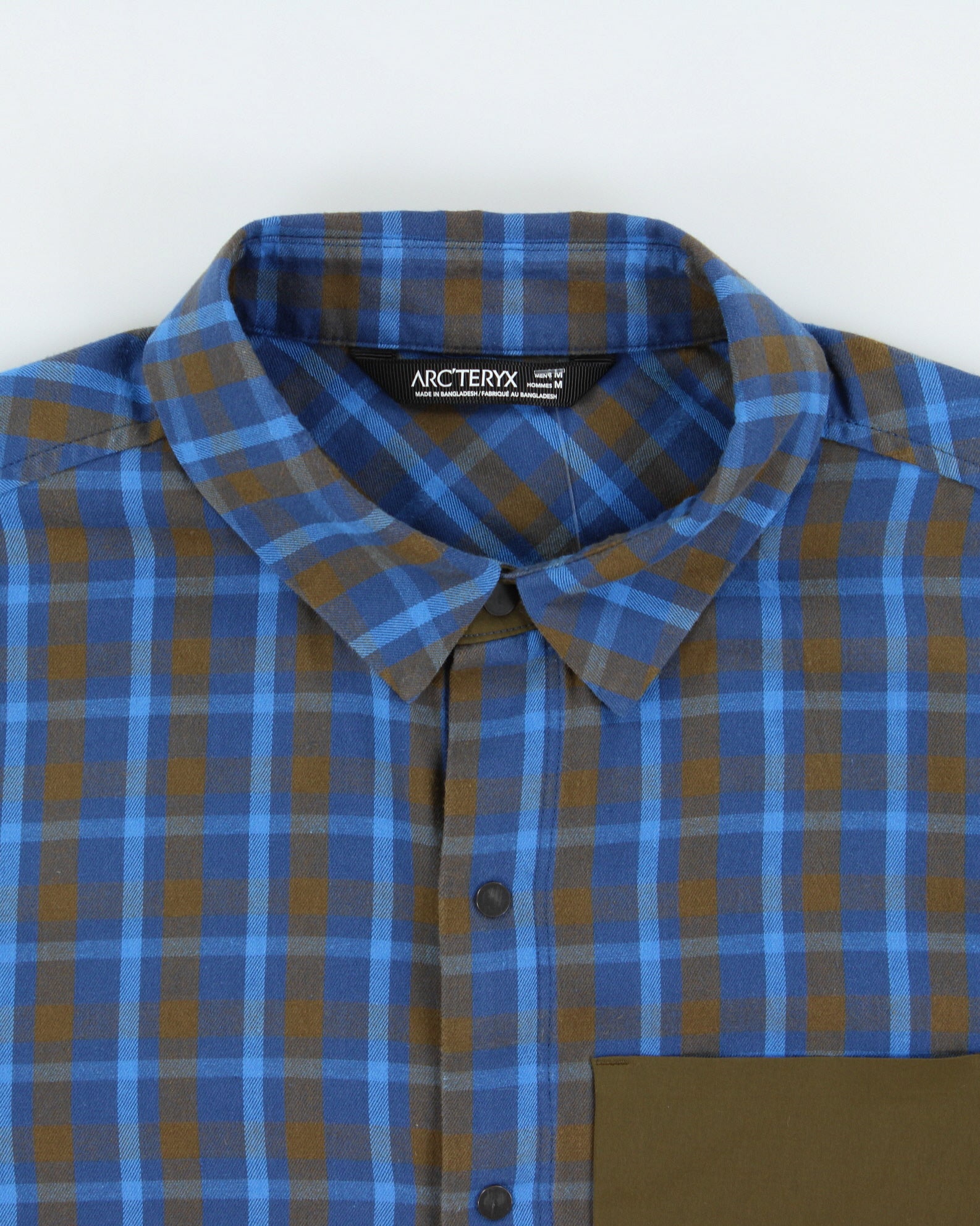 Arc'teryx 'Bernal' Plaid Snap Button Long Sleeve Technical Shirt - M