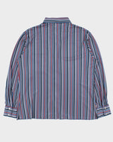 Vintage 1970s Luigi Pattern Striped Made In Canada Long Sleeve Pocket Shirt - XL