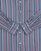 Vintage 1970s Luigi Pattern Striped Made In Canada Long Sleeve Pocket Shirt - XL