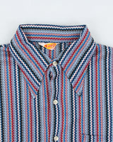 Vintage 1970s Luigi Pattern Striped Made In Canada Long Sleeve Pocket Shirt - XL