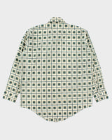 Vintage 1970s Impact Block Patterned Perma Press Long Sleeve Shirt - L