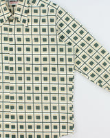 Vintage 1970s Impact Block Patterned Perma Press Long Sleeve Shirt - L
