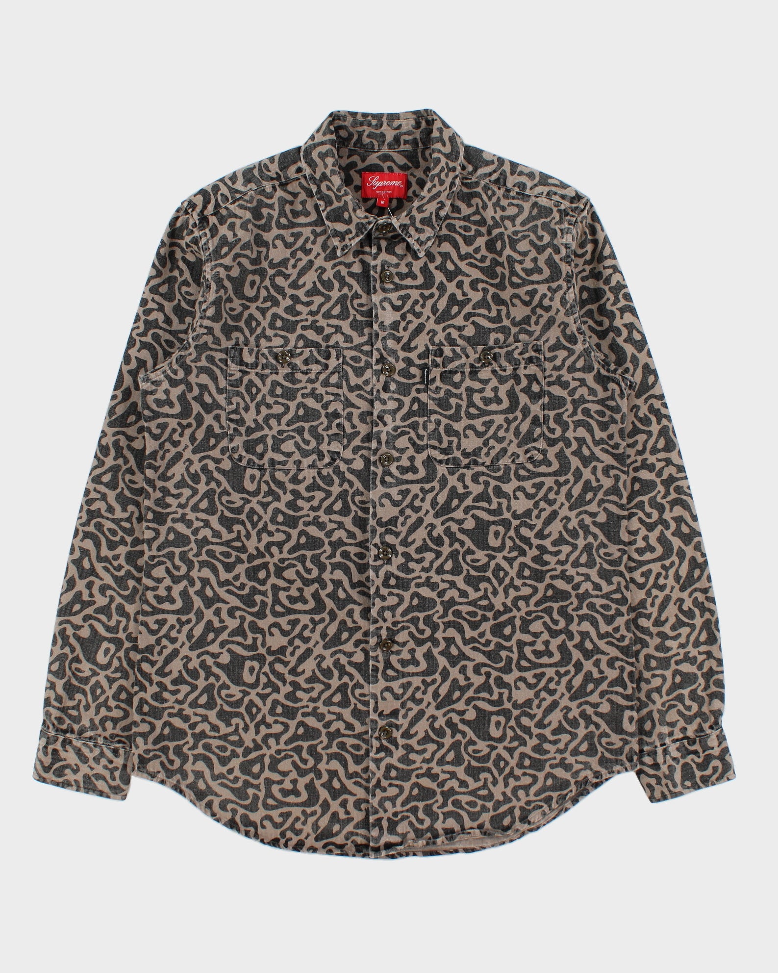 FW13 Supreme Pacific Camo Long Sleeve Army Shirt - M
