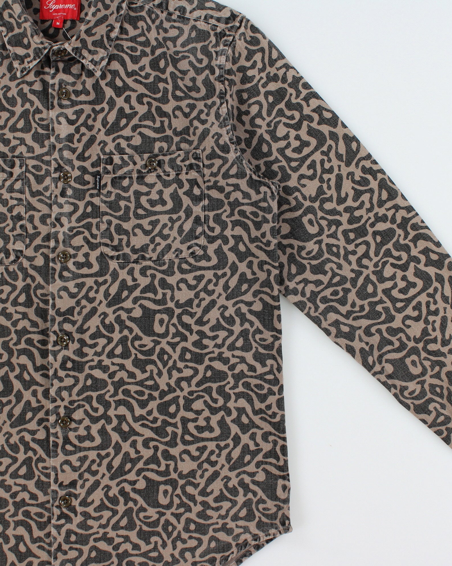 FW13 Supreme Pacific Camo Long Sleeve Army Shirt - M