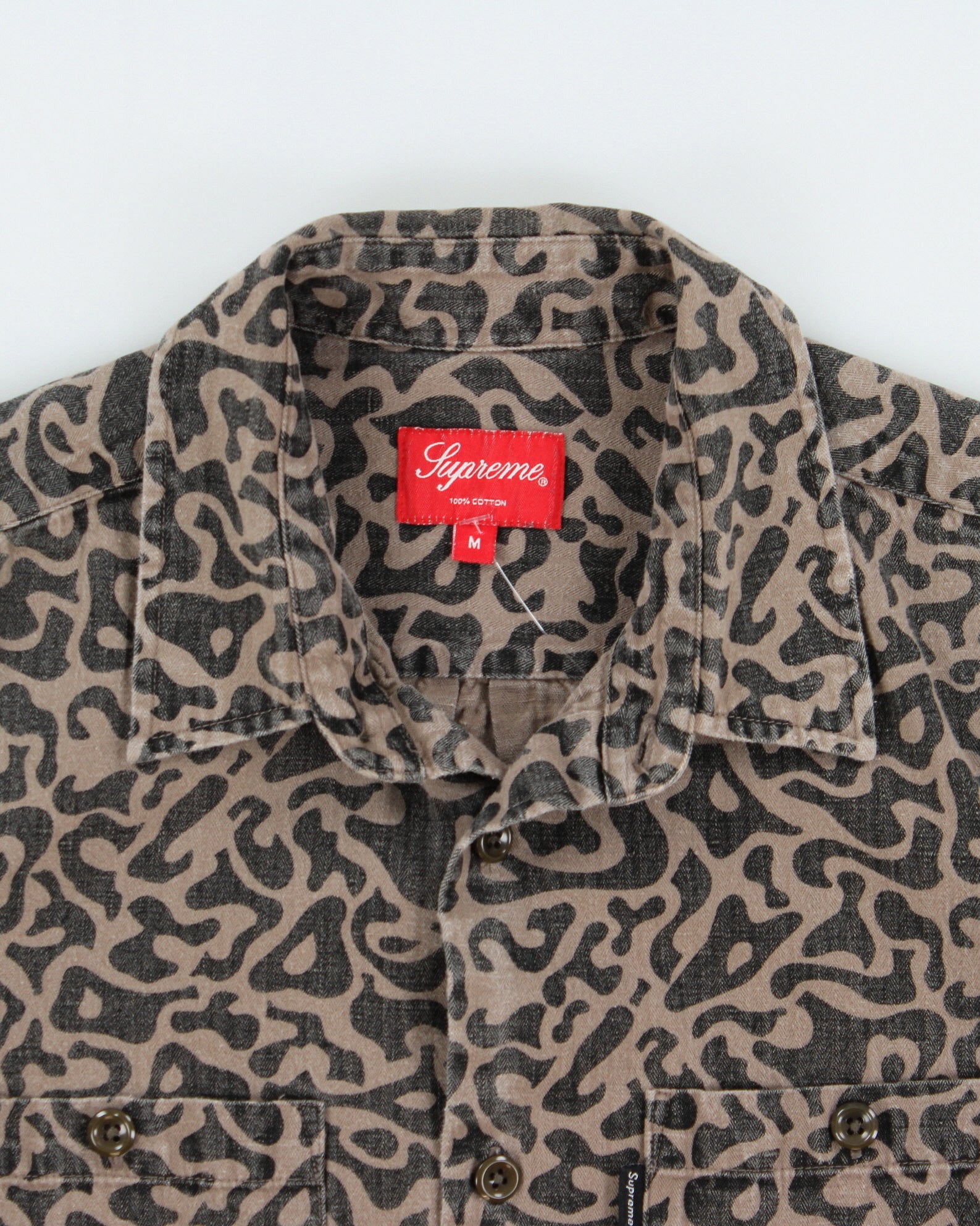 FW13 Supreme Pacific Camo Long Sleeve Army Shirt - M