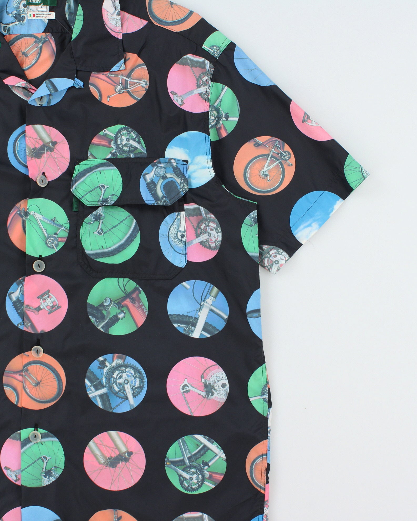 Vintage Y2K 00s Paul Smith Soft Shell Biker Dot Short Sleeve Shirt - L