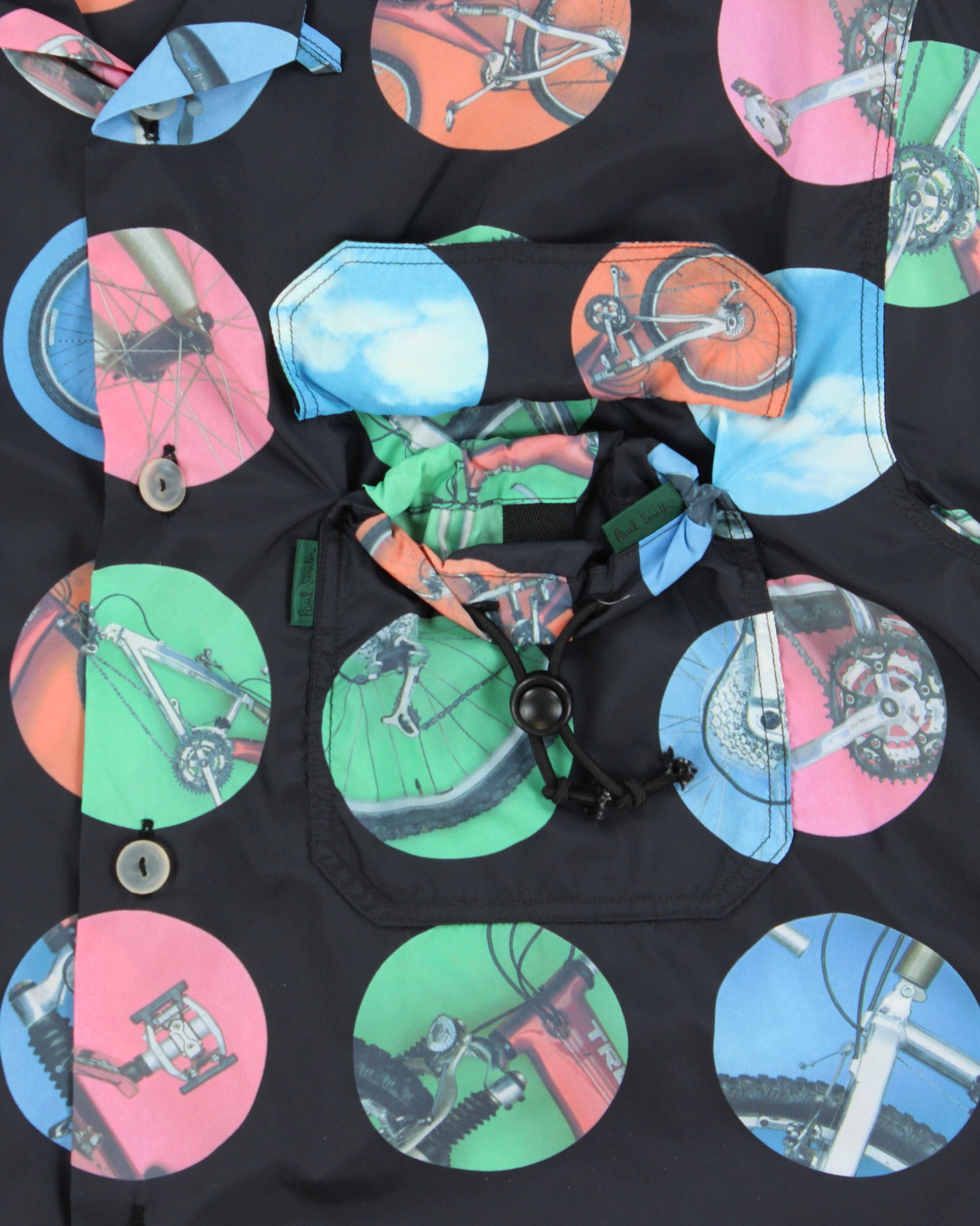 Vintage Y2K 00s Paul Smith Soft Shell Biker Dot Short Sleeve Shirt - L