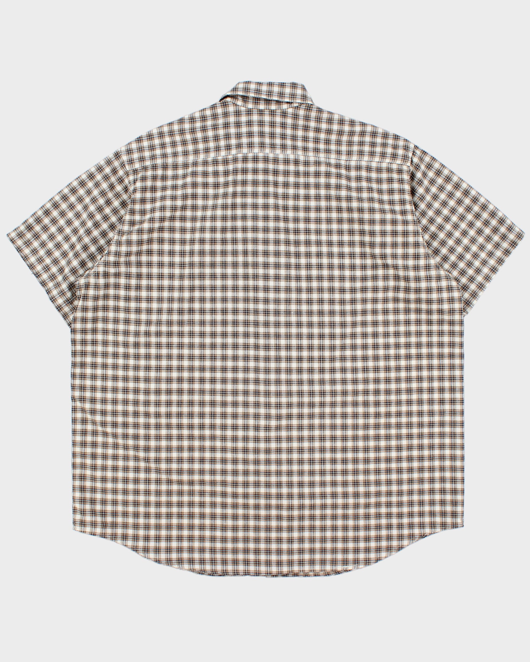 Vintage 1990s Carhartt Plaid Union Made In USA Short Sleeve Workwear Shirt - XL