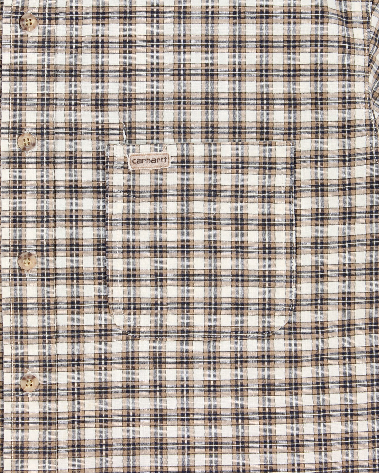 Vintage 1990s Carhartt Plaid Union Made In USA Short Sleeve Workwear Shirt - XL