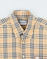 Vintage 1990s Burberry Classic Nova Check Short Sleeve Shirt - L