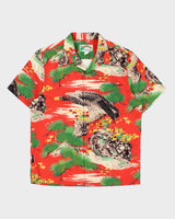 Vintage Bob Dong 70s Retro Eagle Islands Hawaiian Shirt - L