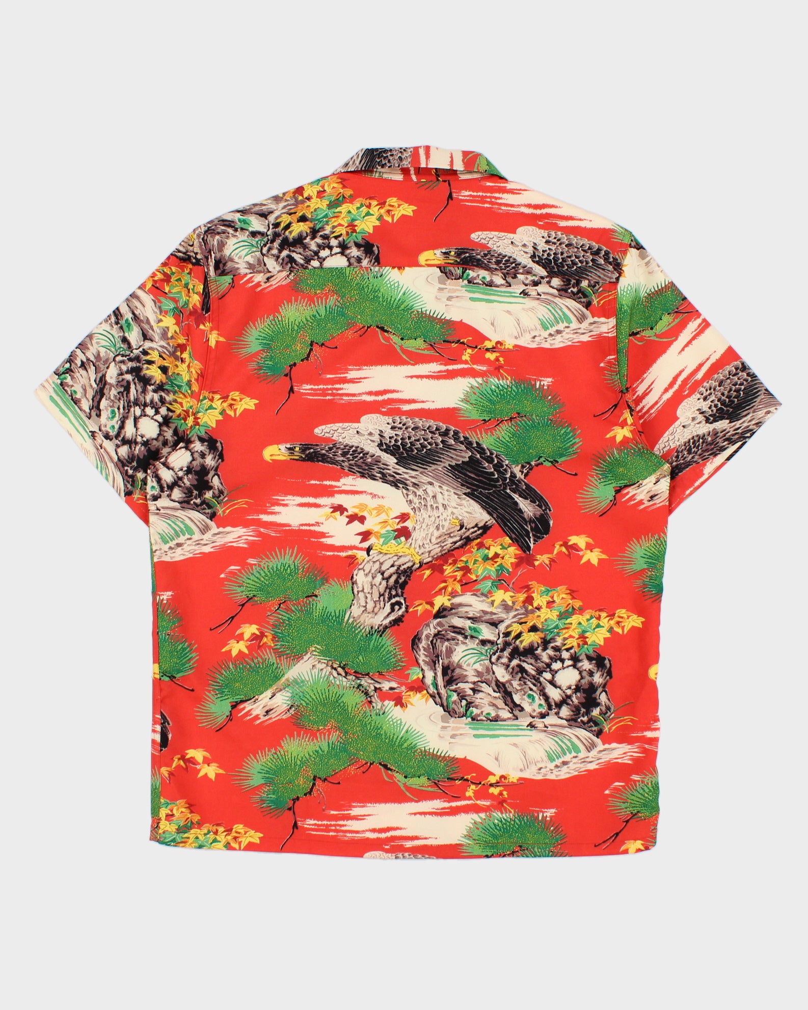 Vintage Bob Dong 70s Retro Eagle Islands Hawaiian Shirt - L